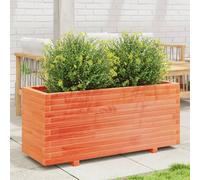 vidaXL Garden Planter Outdoor Flower Pot Planter Pot Wax Brown Solid Wood Pine