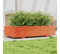 vidaXL Garden Planter Wax Brown 110x60x26.5 cm Solid Wood Pine