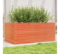 vidaXL Garden Planter Outdoor Flower Pot Planter Pot Wax Brown Solid Wood Pine