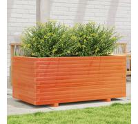 vidaXL Garden Planter Outdoor Flower Pot Planter Pot Wax Brown Solid Wood Pine