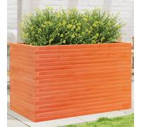 vidaXL Garden Planter Outdoor Flower Pot Planter Pot Wax Brown Solid Wood Pine