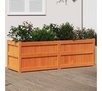 vidaXL Garden Planter Wax Brown 150x50x50 cm Solid Wood Pine