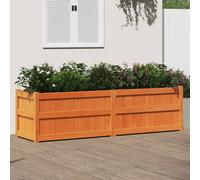 vidaXL Garden Planter Wax Brown 180x50x50 cm Solid Wood Pine