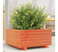 vidaXL Garden Planter Outdoor Flower Pot Planter Pot Wax Brown Solid Wood Pine