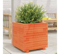 vidaXL Garden Planter Outdoor Flower Pot Planter Pot Wax Brown Solid Wood Pine