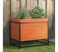 vidaXL Garden Planter Wax Brown 60x40x50 cm Solid Wood Pine