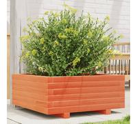 vidaXL Garden Planter Outdoor Flower Pot Planter Pot Wax Brown Solid Wood Pine
