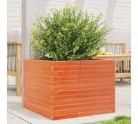 vidaXL Garden Planter Outdoor Flower Pot Planter Pot Wax Brown Solid Wood Pine