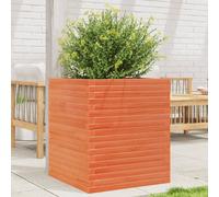 vidaXL Garden Planter Outdoor Flower Pot Planter Pot Wax Brown Solid Wood Pine