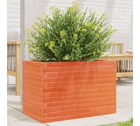 vidaXL Garden Planter Outdoor Flower Pot Planter Pot Wax Brown Solid Wood Pine