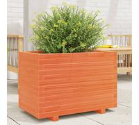 vidaXL Garden Planter Outdoor Flower Pot Planter Pot Wax Brown Solid Wood Pine