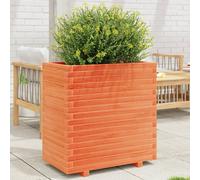 vidaXL Garden Planter Outdoor Flower Pot Planter Pot Wax Brown Solid Wood Pine