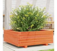 vidaXL Garden Planter Wax Brown 70x70x26.5 cm Solid Wood Pine