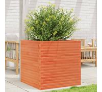 vidaXL Garden Planter Wax Brown 70x70x68.5 cm Solid Wood Pine