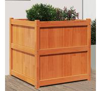 vidaXL Garden Planter Wax Brown 70x70x70cm Solid Wood Pine, Brown
