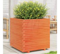 vidaXL Garden Planter Wax Brown 70x70x72.5 cm Solid Wood Pine