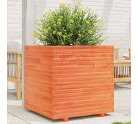 vidaXL Garden Planter Wax Brown 70x70x72 cm Solid Wood Pine