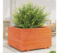 vidaXL Garden Planter Wax Brown 80x80x49.5 cm Solid Wood Pine