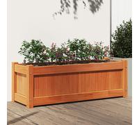 vidaXL Garden Planter in Wax Brown - Solid Wood Pine, Ideal for Outdoors, Balcony and Patio, Spacious and Rustic, Assembly Required, Dimensions: 90 x 31 x 31 cm