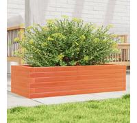 vidaXL Garden Planter Wax Brown 90x40x23 cm Solid Wood Pine