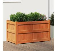 vidaXL Garden Planter Wax Brown 90x50x50 cm Solid Wood Pine