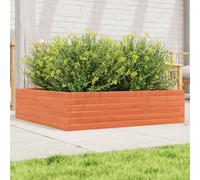 vidaXL Garden Planter Wax Brown 90x90x23 cm Solid Wood Pine