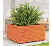 vidaXL Garden Planter Wax Brown 90x90x49.5 cm Solid Wood Pine, Brown
