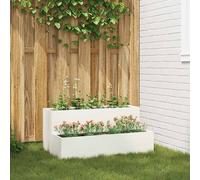vidaXL Garden Planter White 100 x 60 x 45 cm Cold-rolled Steel