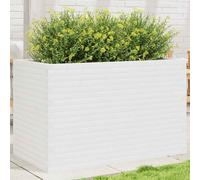 vidaXL Garden Planter Outdoor Flower Pot Planter Pot White Solid Wood Pine