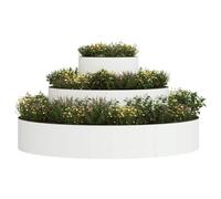 vidaXL Garden Planter White 120 x 120 x 20 cm Cold-rolled Steel