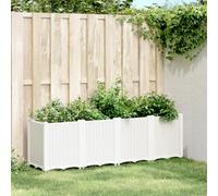 vidaXL Garden Planter White 160x40x53 cm PP