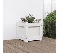 vidaXL Garden Planter White 31x31x31 cm Solid Wood Pine