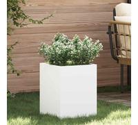 vidaXL Garden Planter White 32 x 32 x 40 cm Cold-rolled steel