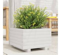 vidaXL Garden Planter White 40x40x26.5 cm Solid Wood Pine, White