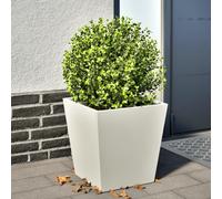 vidaXL Garden Planter White 40x40x40 cm Steel
