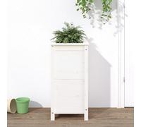 vidaXL Garden Planter White 40x40x78 cm Solid Wood Pine