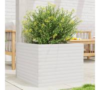 vidaXL Garden Planter Outdoor Flower Pot Planter Pot White Solid Wood Pine
