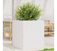 vidaXL Garden Planter White 60x60x68.5 cm Solid Wood Pine NEW