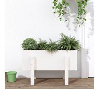 (white pine, 62 x 30 x 38 cm) vidaXL Garden Raised Bed Wooden Planter Pot Patio Flower Bed Solid Wood Pine