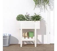 (white pine, 62 x 30 x 69 cm) vidaXL Garden Planter Flower Box Garden Pot Wooden Plant Pot Solid Wood Pine