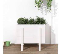 vidaXL Garden Planter White 62x50x57 cm Solid Wood Pine