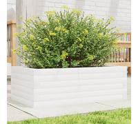 vidaXL Garden Planter Outdoor Flower Pot Planter Pot White Solid Wood Pine