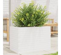 vidaXL Garden Planter Outdoor Flower Pot Planter Pot White Solid Wood Pine