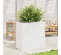 vidaXL Garden Planter White 70x40x68.5 cm Solid Wood Pine, White