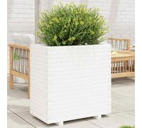 vidaXL Garden Planter White 70x40x72.5 cm Solid Wood Pine