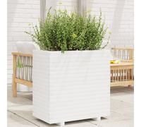 vidaXL Garden Planter White 70x40x72 cm Solid Wood Pine NEW