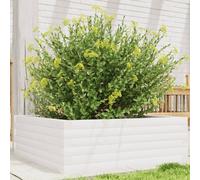 vidaXL Garden Planter Outdoor Flower Pot Planter Pot White Solid Wood Pine