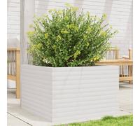 vidaXL Garden Planter White 70x70x45.5 cm Solid Wood Pine