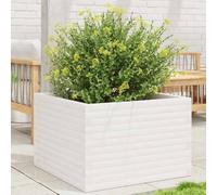 vidaXL Garden Planter White 70x70x46 cm Solid Wood Pine