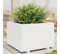 vidaXL Garden Planter Outdoor Flower Pot Planter Pot White Solid Wood Pine